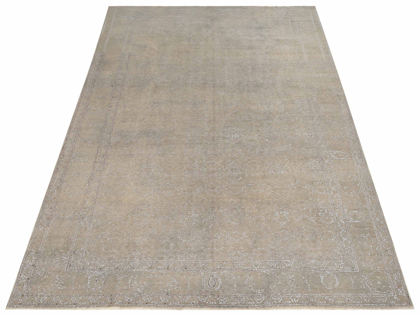 Vintage Gray Gray 8.6x12.6 Hand Knotted Rug