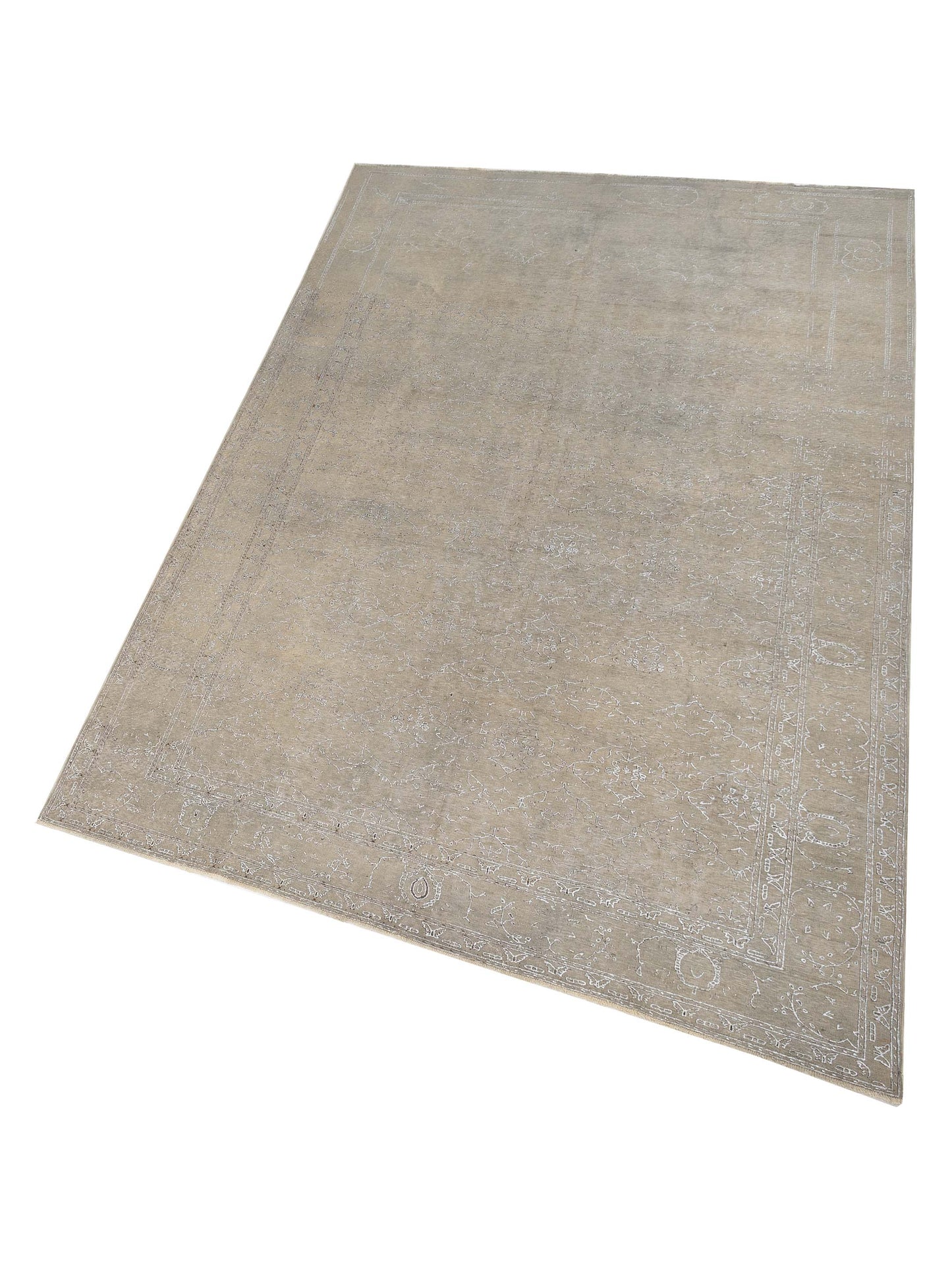 Vintage Gray Gray 8.6x12.6 Hand Knotted Rug