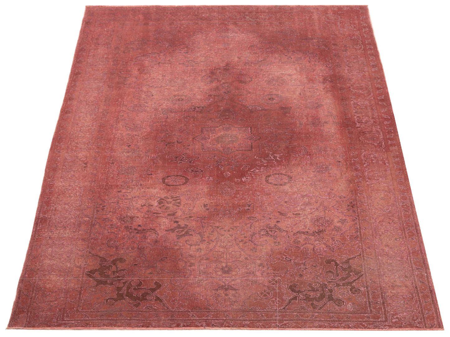Vintage Pink Pink 6.6x9.4 Hand Knotted Rug
