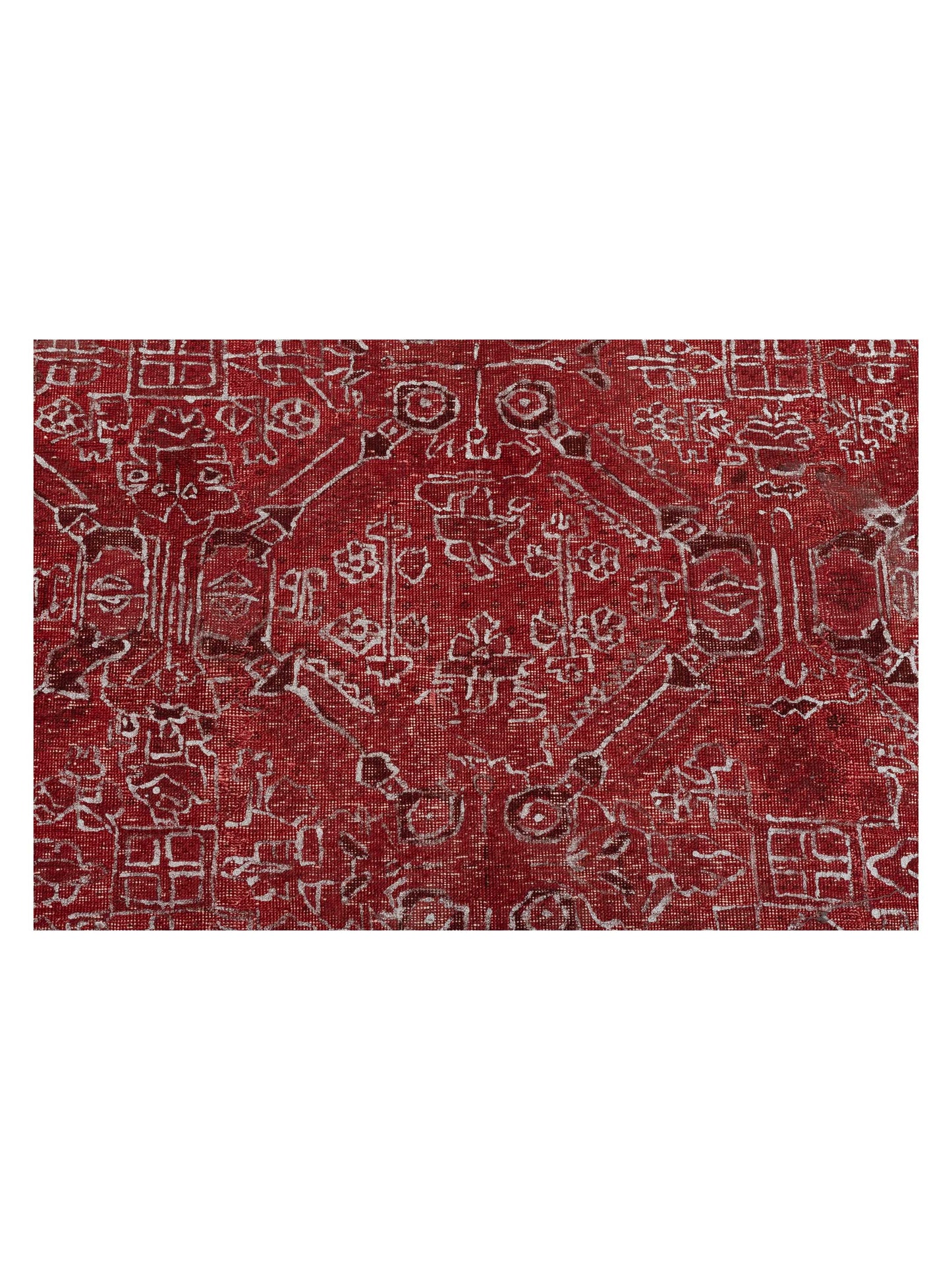 Vintage Red Red 8.6x12.5 Hand Knotted Rug
