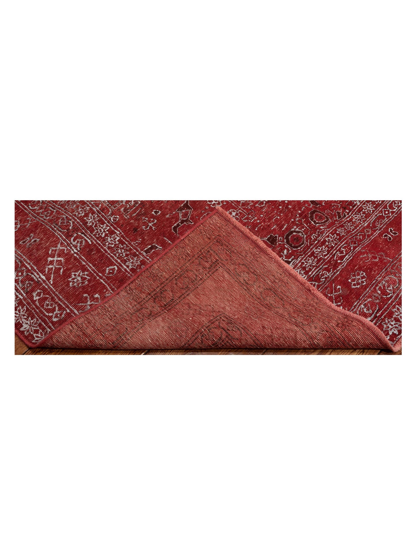 Vintage Red Red 8.6x12.5 Hand Knotted Rug