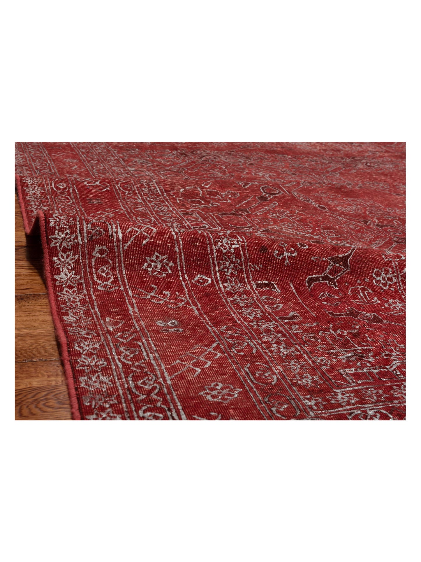 Vintage Red Red 8.6x12.5 Hand Knotted Rug