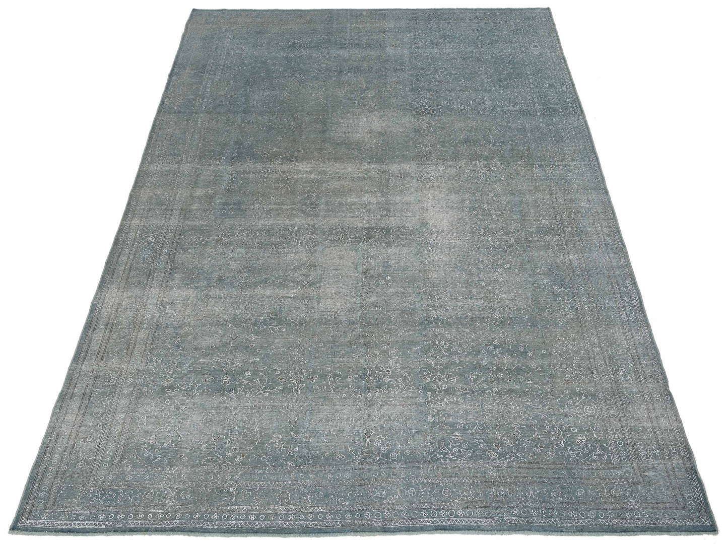 Vintage Blue Blue 8.6x12.1 Hand Knotted Rug