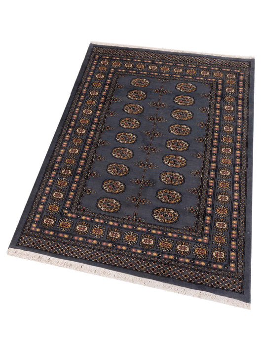 Bokhara Blue 4.1x6 Hand Knotted Rug
