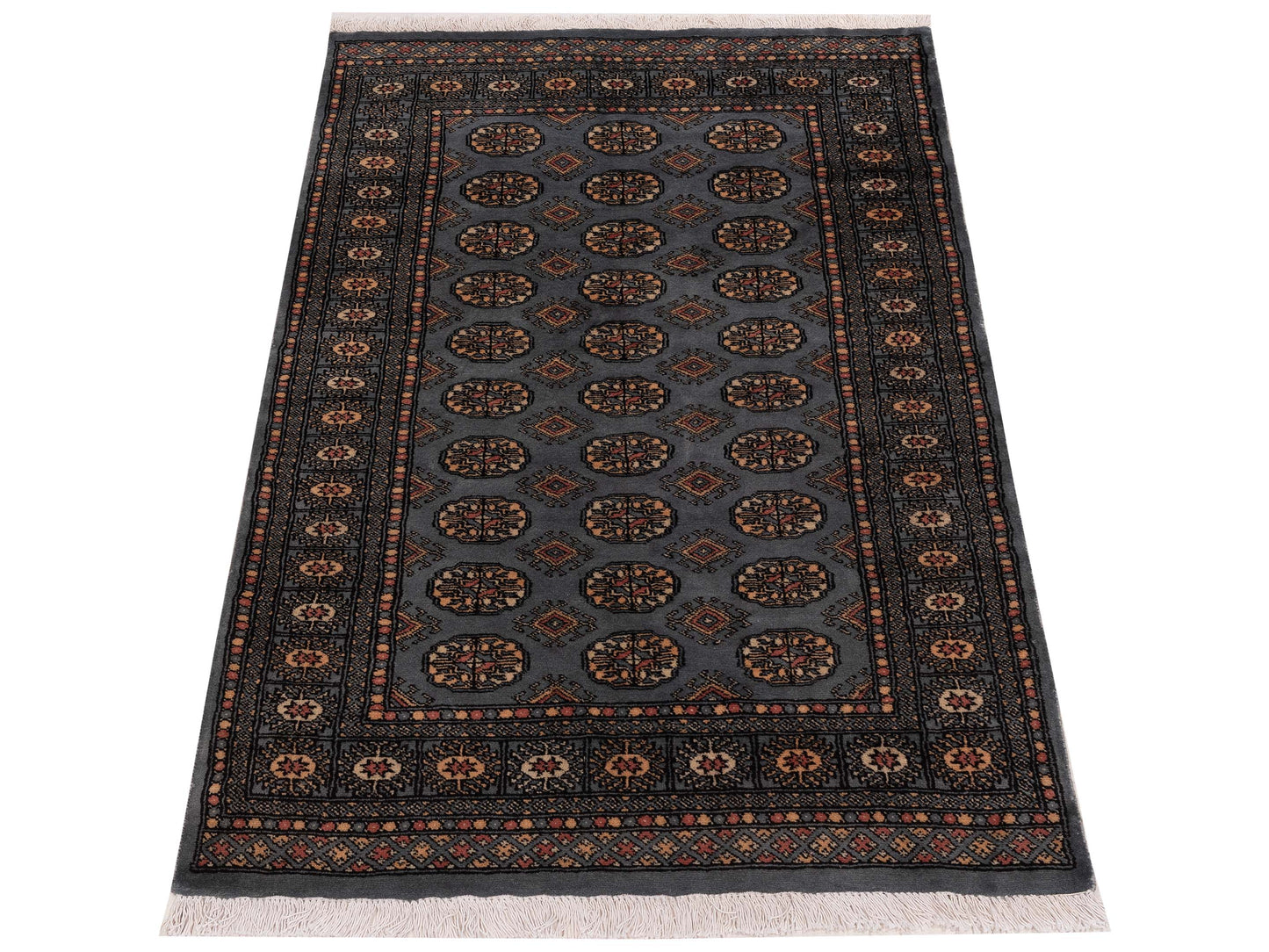 Bokhara Blue 4.1x6.1 Hand Knotted Rug