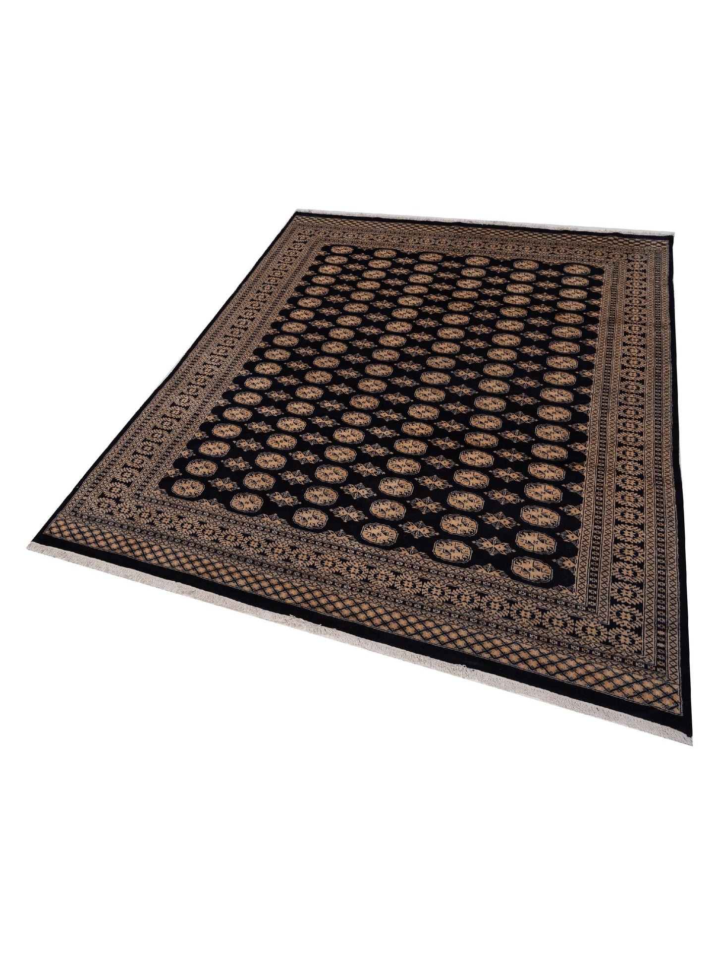 Bokhara Black Black 8.2x10.1 Hand Knotted Rug