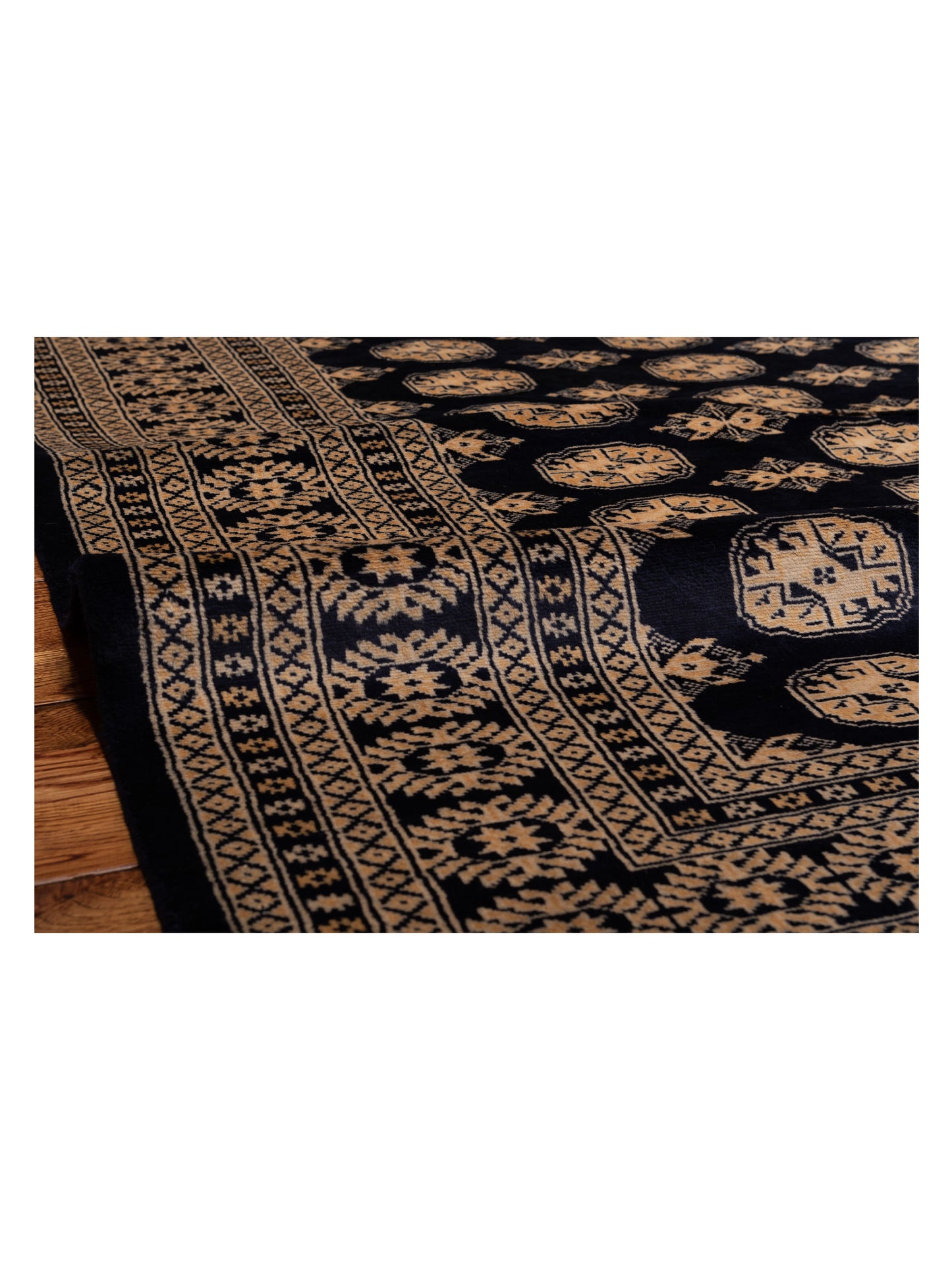 Bokhara Black Black 8.2x10.1 Hand Knotted Rug