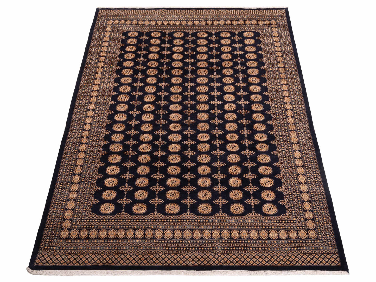 Bokhara Black 9.4x12.3 Hand Knotted Rug