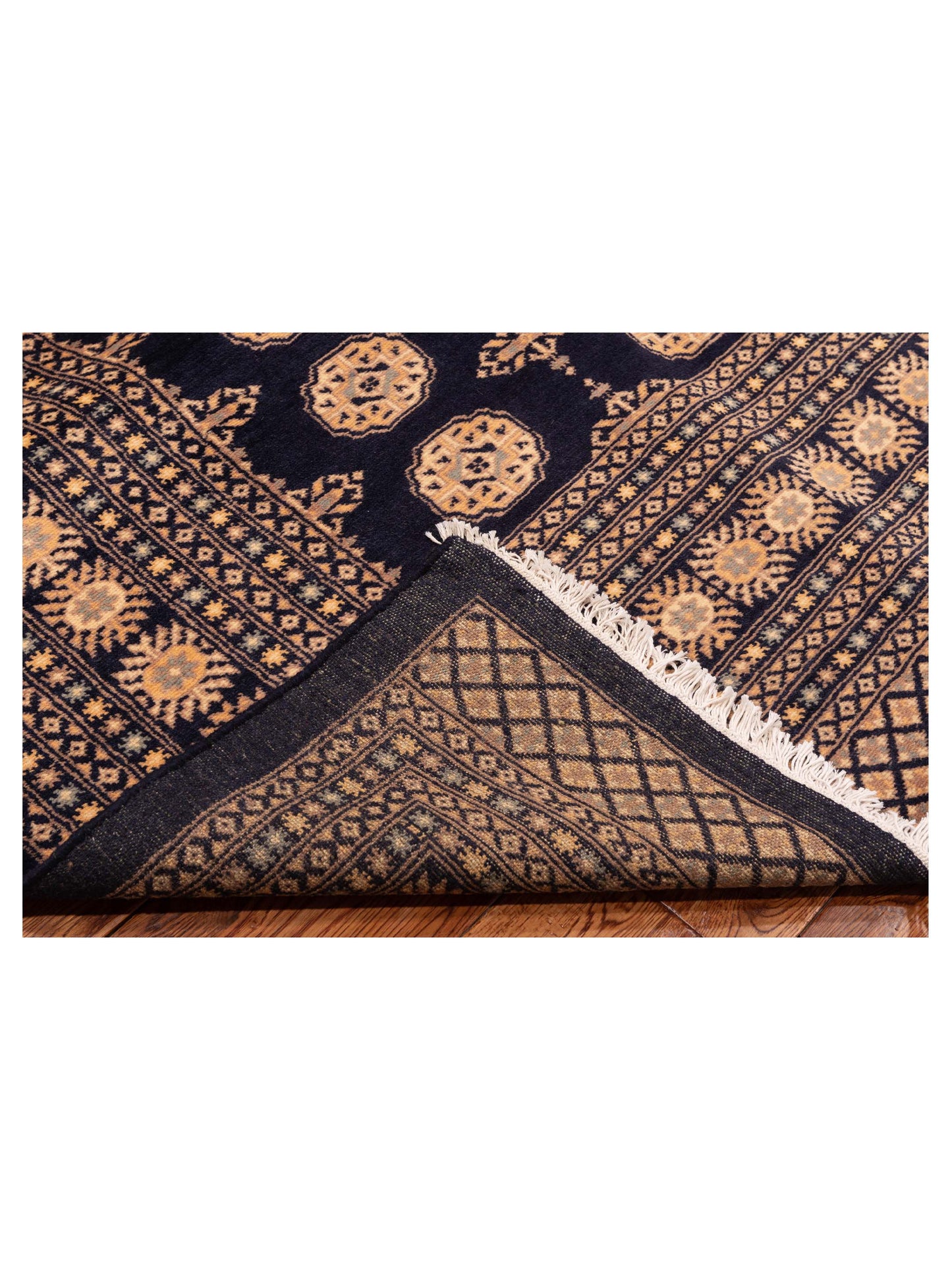 Bokhara Black 9.4x12.3 Hand Knotted Rug