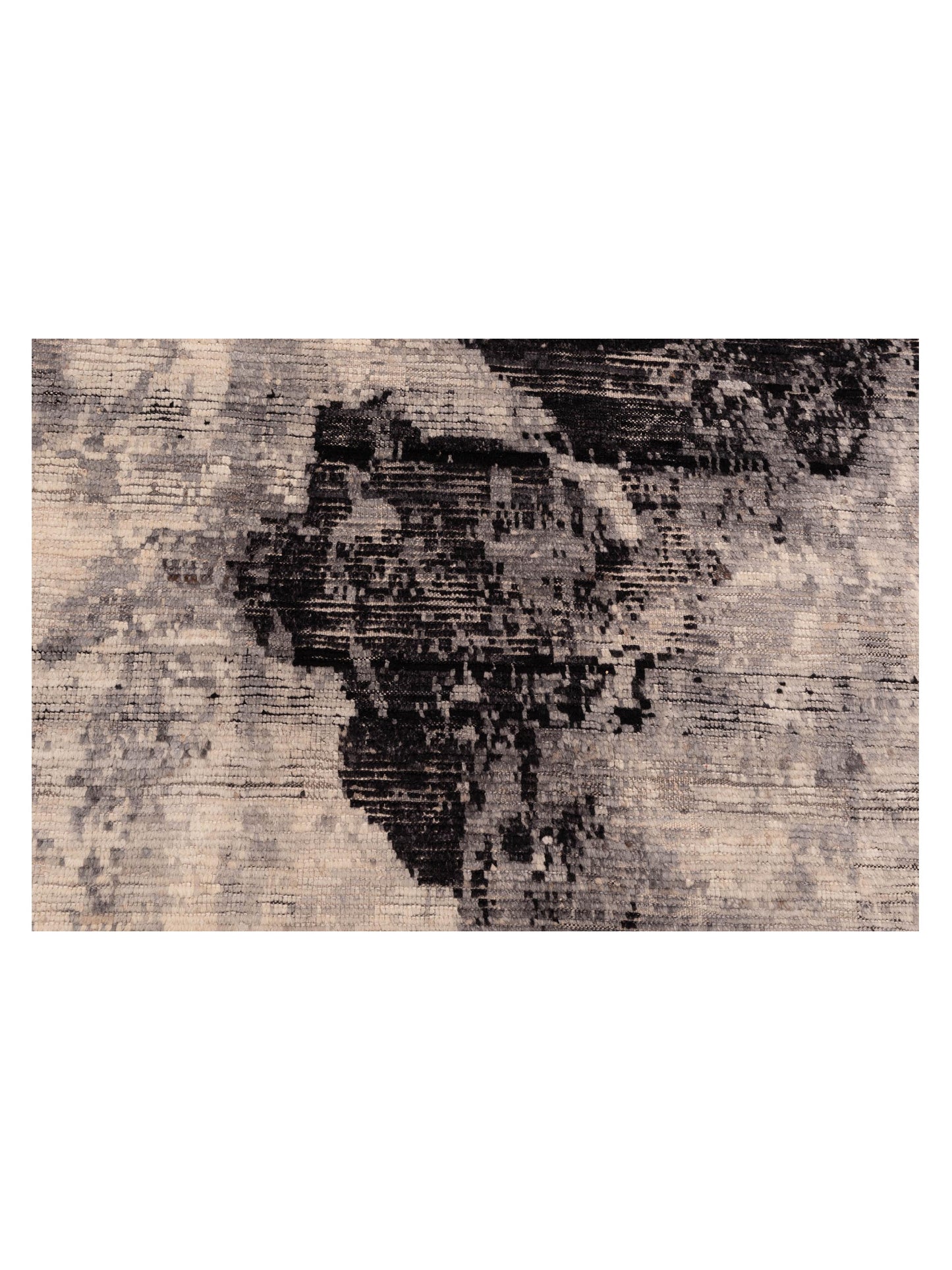 Baskra Ivory Black 5.11x8.8 Hand Knotted Rug
