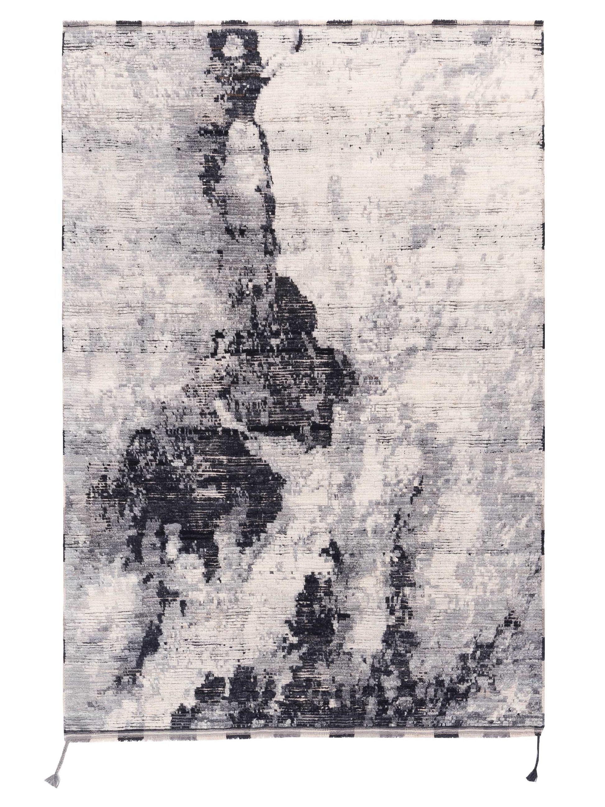 Pasha Berber  Ivory Black Contemporary