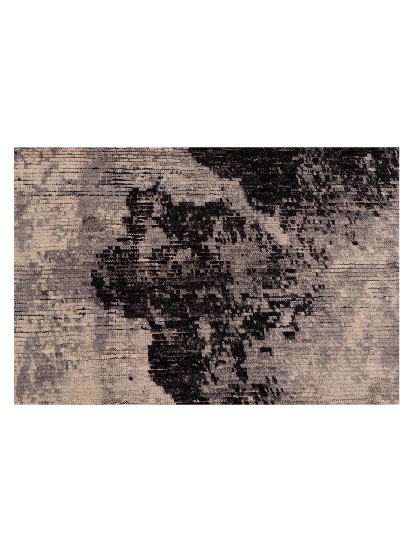 Baskra Ivory Black 5.11x8.8 Hand Knotted Rug