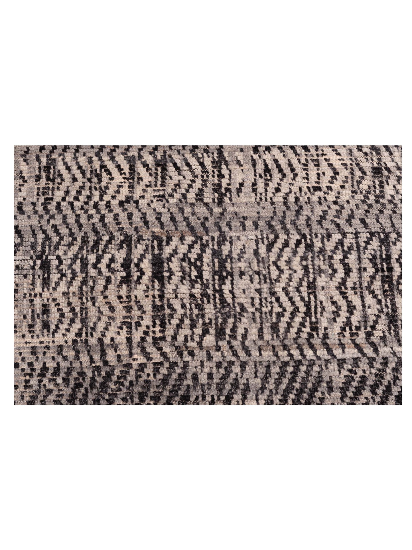 Anavera Black Gray 6.8x9.6 Hand Knotted Rug