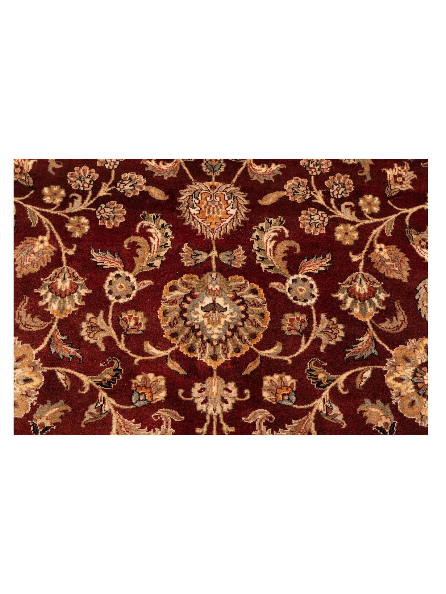 Corvella Burgundy Ivory 8.11x12.9 Hand Knotted Rug