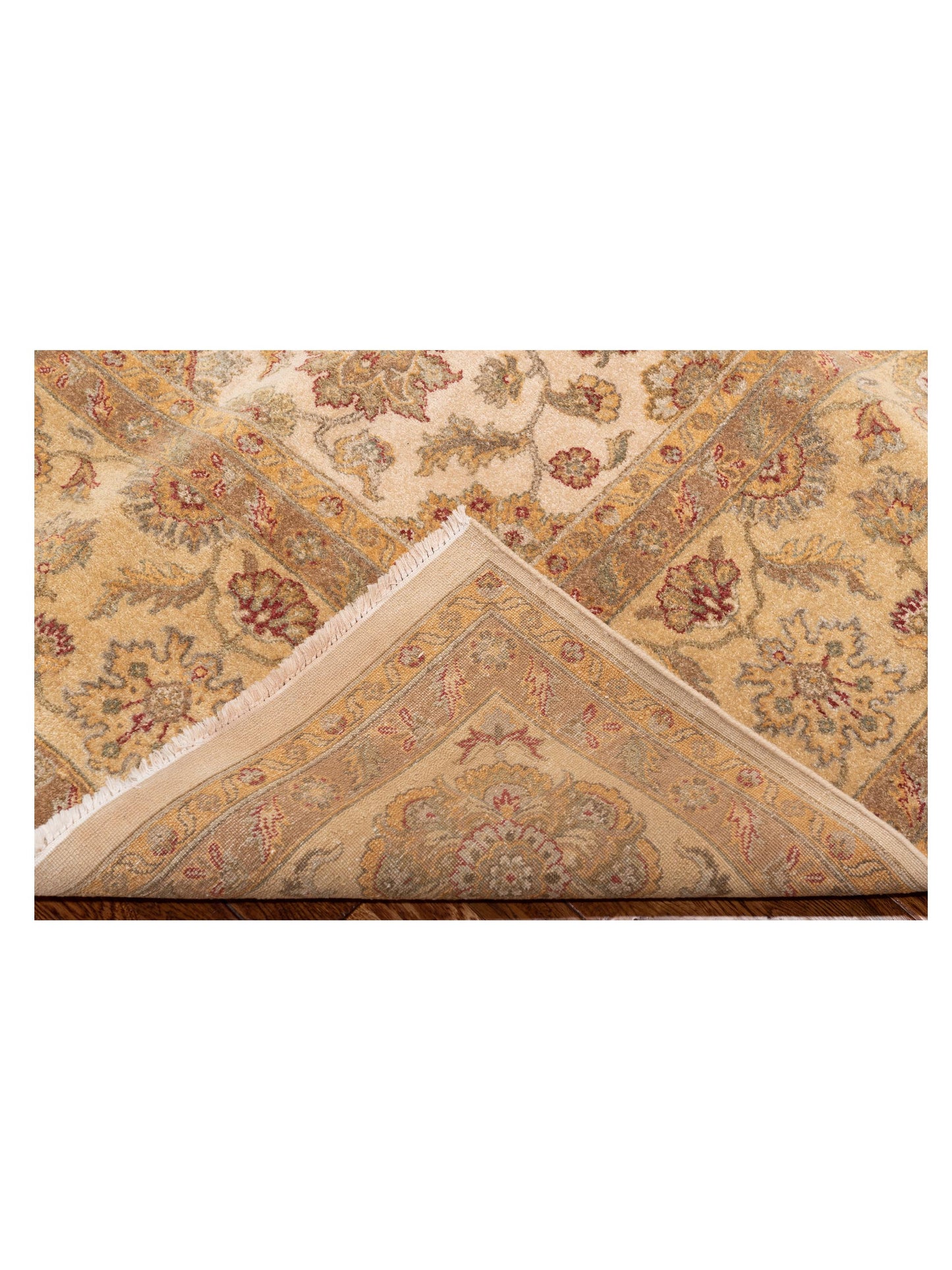 Zardun Ivory Gold 9x12.2 Hand Knotted Rug