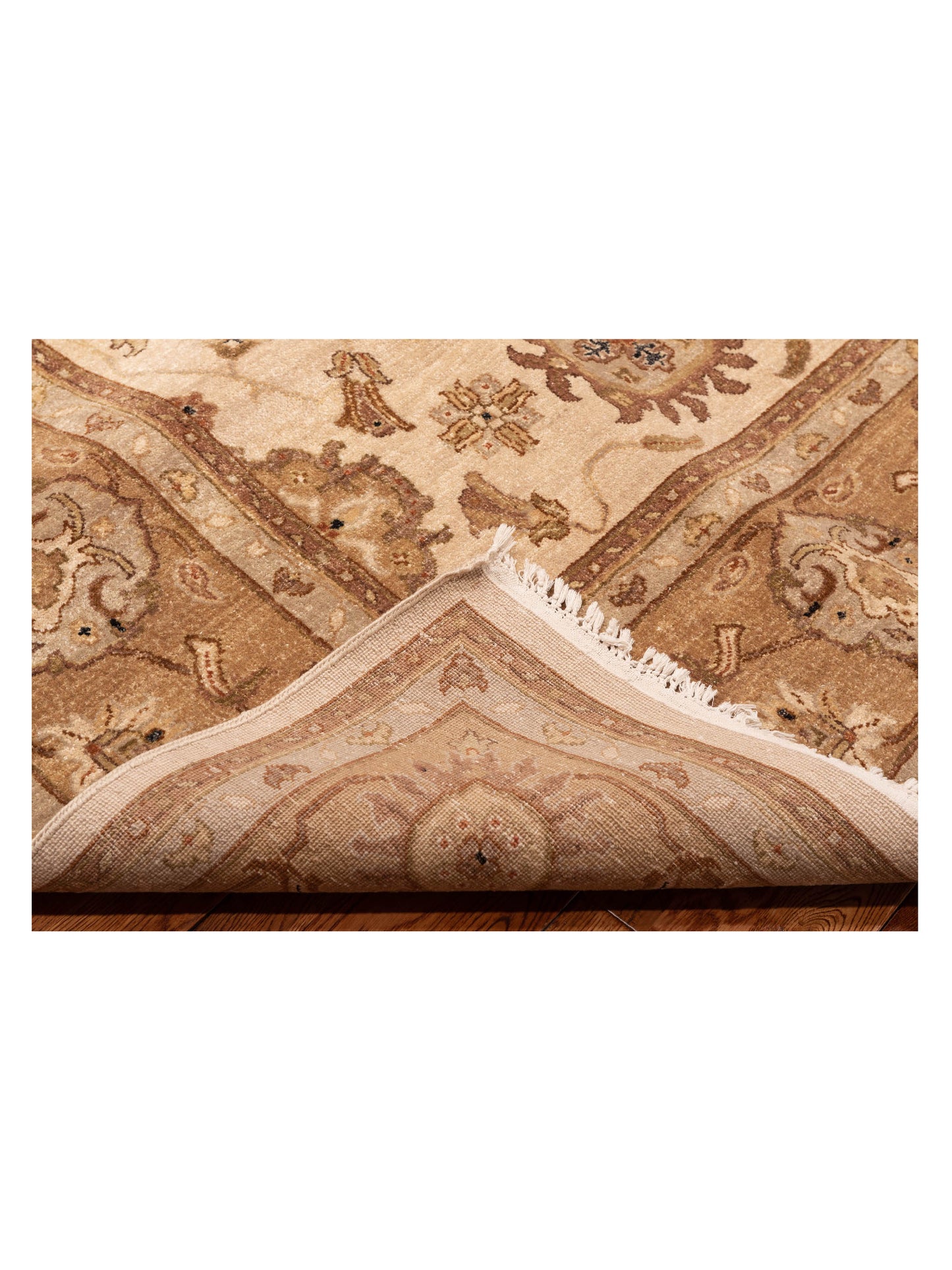 Zardun Ivory Gold 8.11x11.10 Hand Knotted Rug