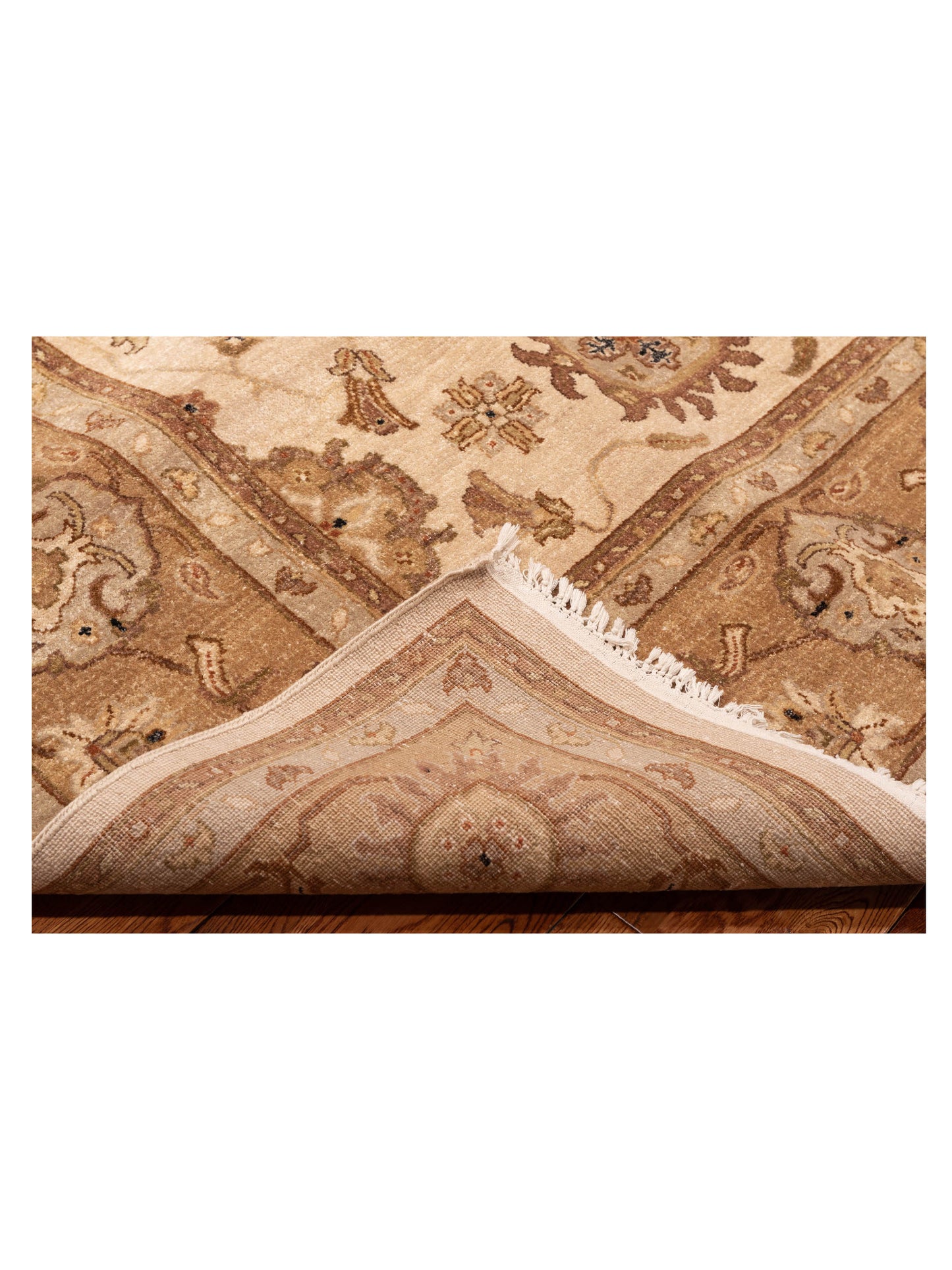 Zardun Ivory Gold 8.11x11.10 Hand Knotted Rug