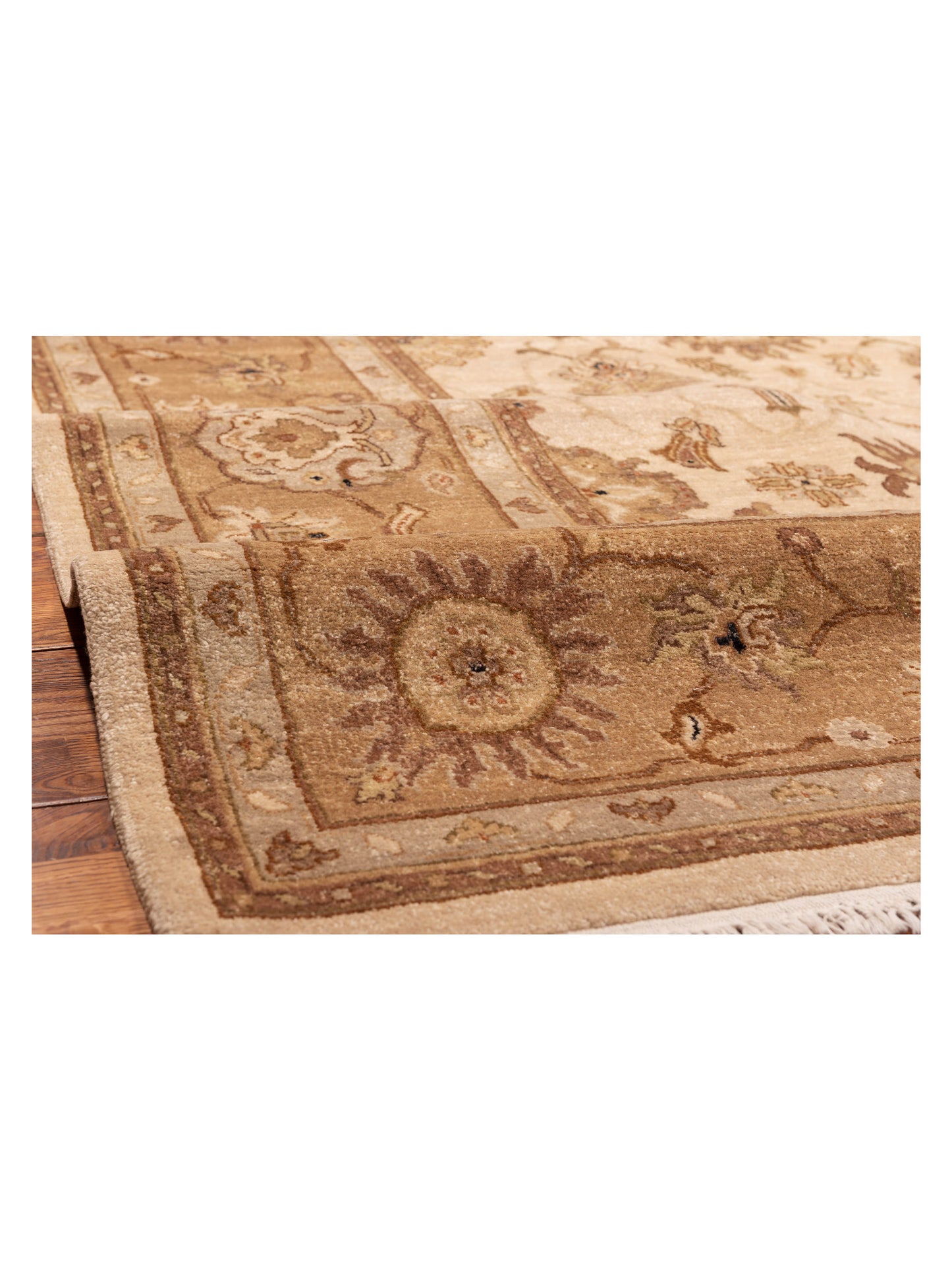 Zardun Ivory Gold 8.11x11.10 Hand Knotted Rug