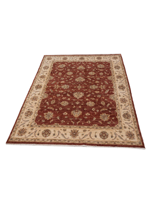 Zardun Rust Ivory 8.11x11.9 Hand Knotted Rug