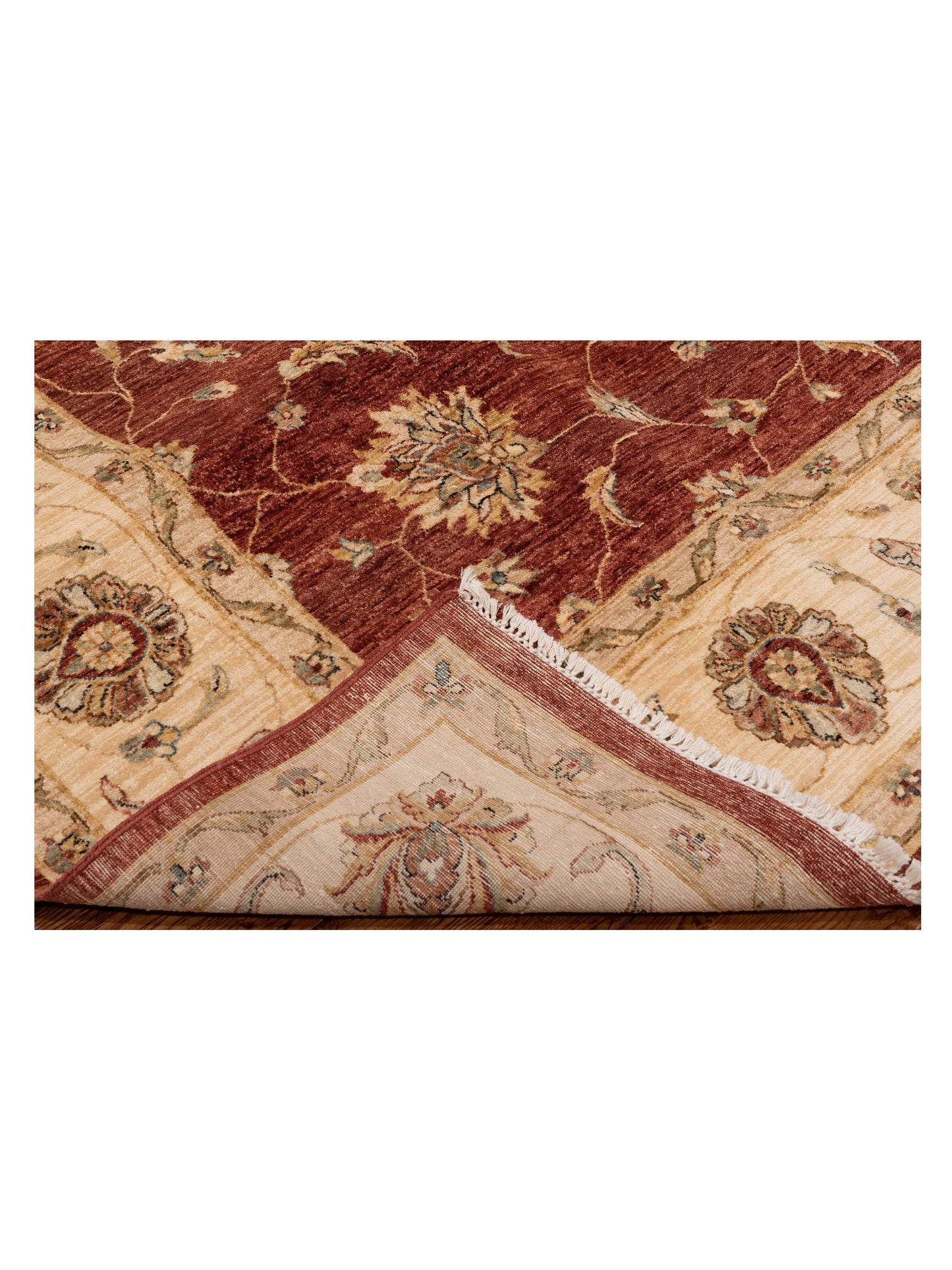 Zardun Rust Ivory 8.11x11.9 Hand Knotted Rug