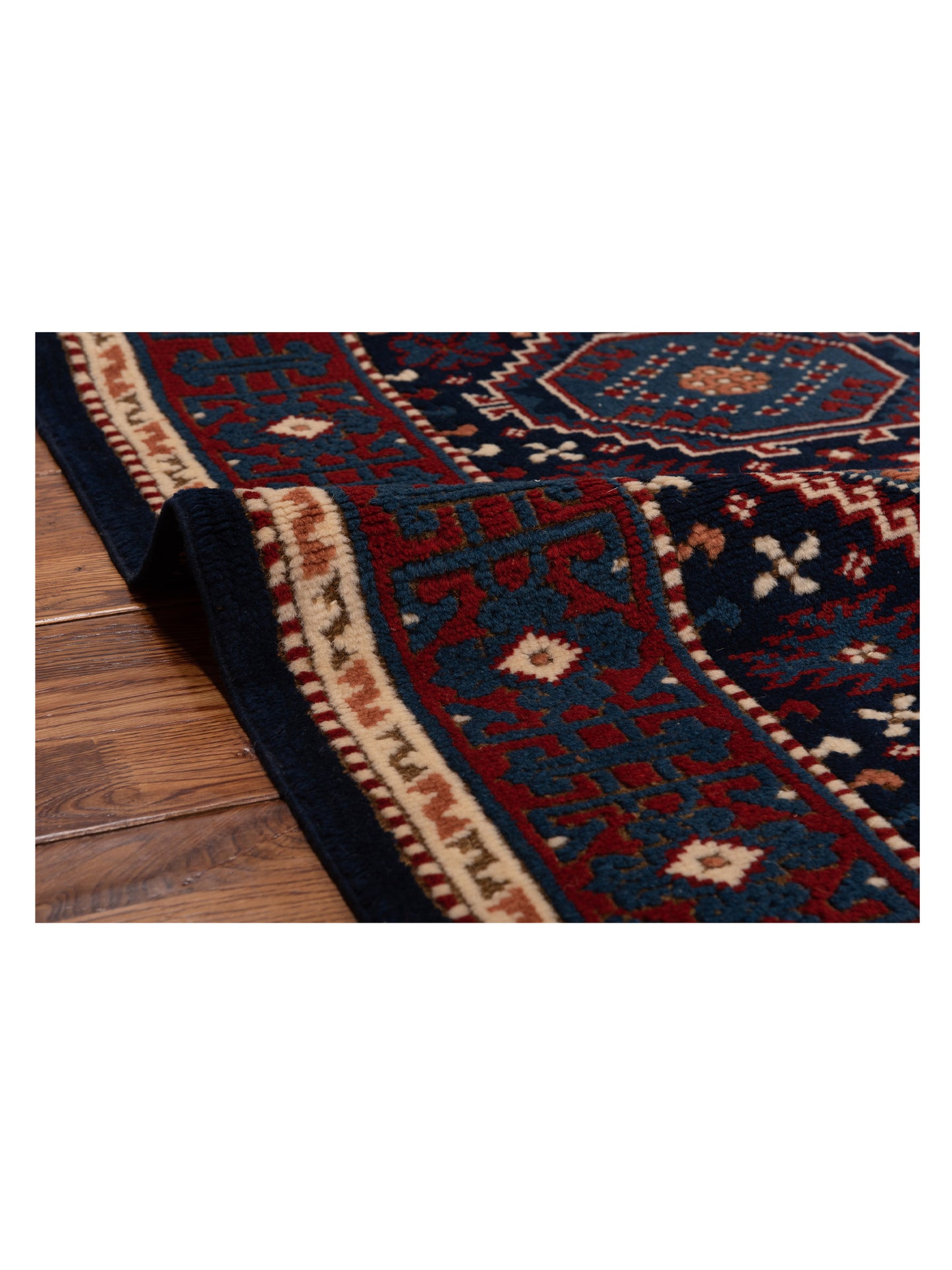 Shirvara Navy Blue 3.2x4.4 Hand Knotted Rug