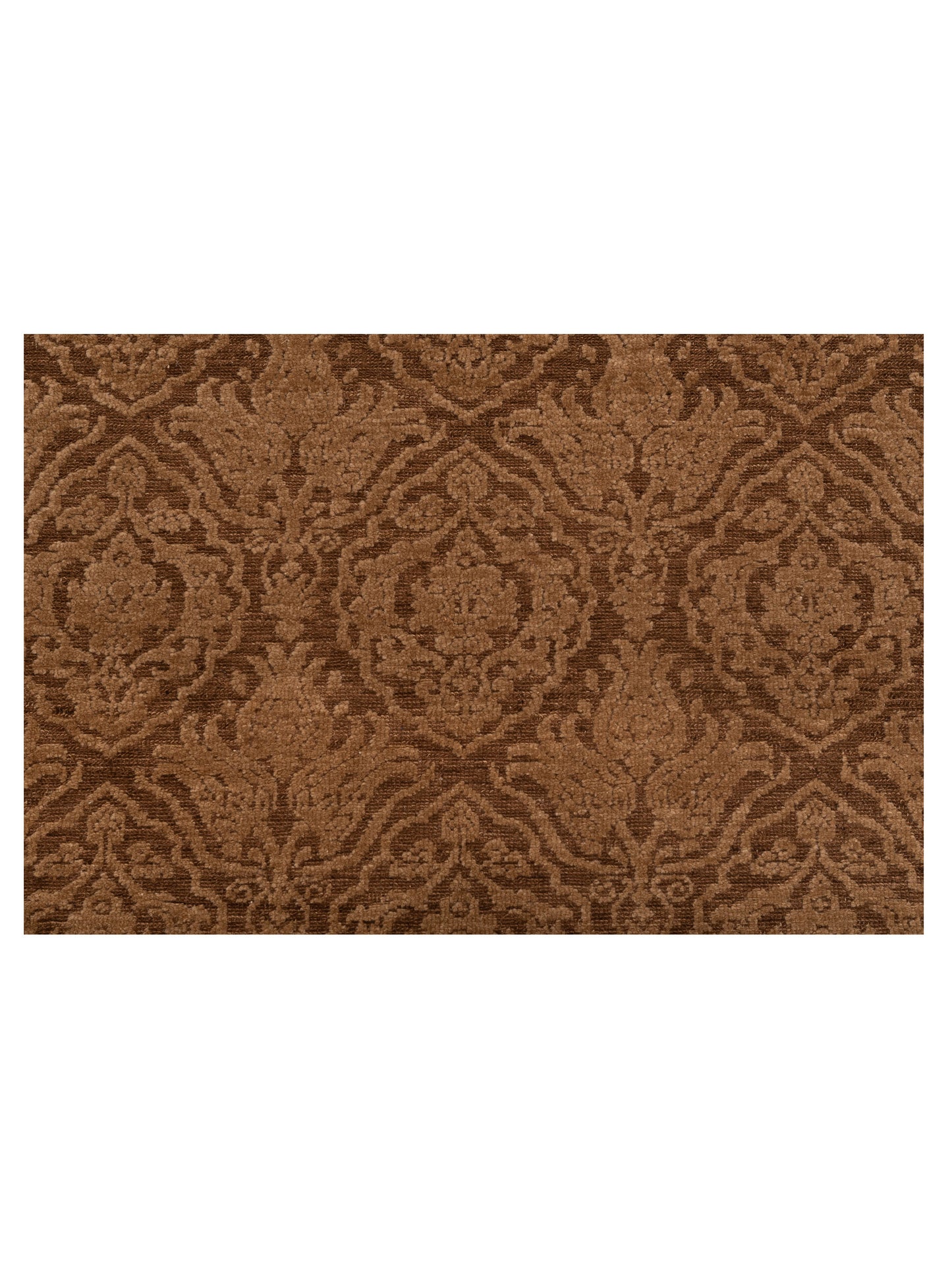 Defnera Ivory Brown 4.2x5.10 Hand Knotted Rug