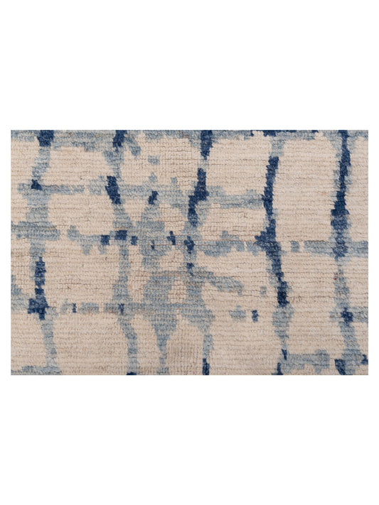 Anavera Ivory Light Blue 8.2x9 Hand Knotted Rug