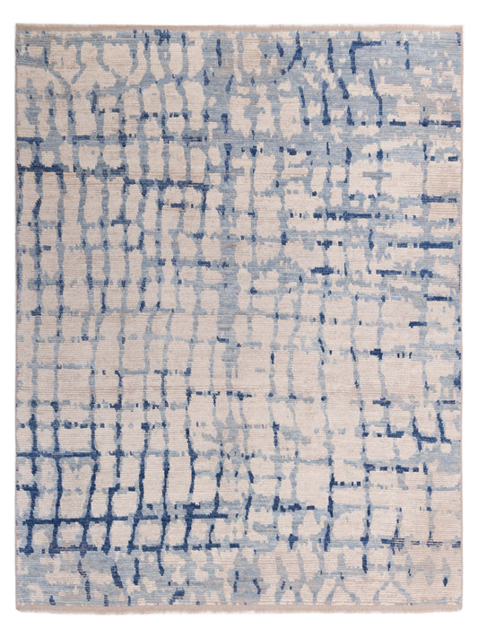 Pasha Atlas  Ivory Light Blue Contemporary