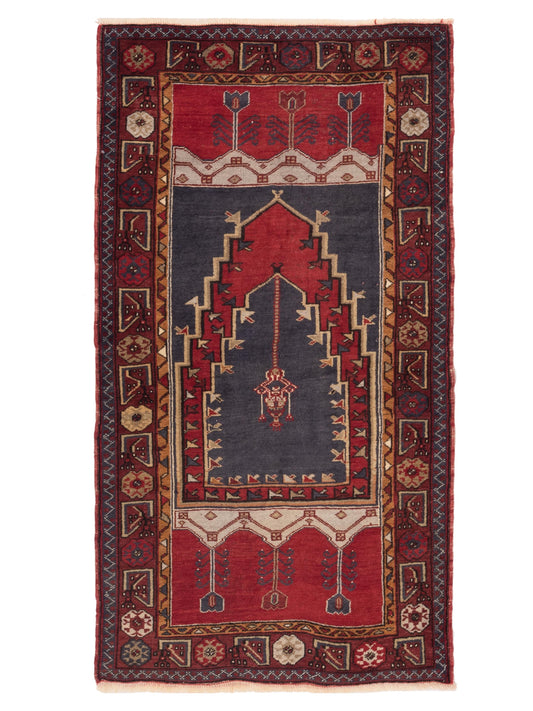 Pasha Old Anatolian  Charcoal Red Traditional
