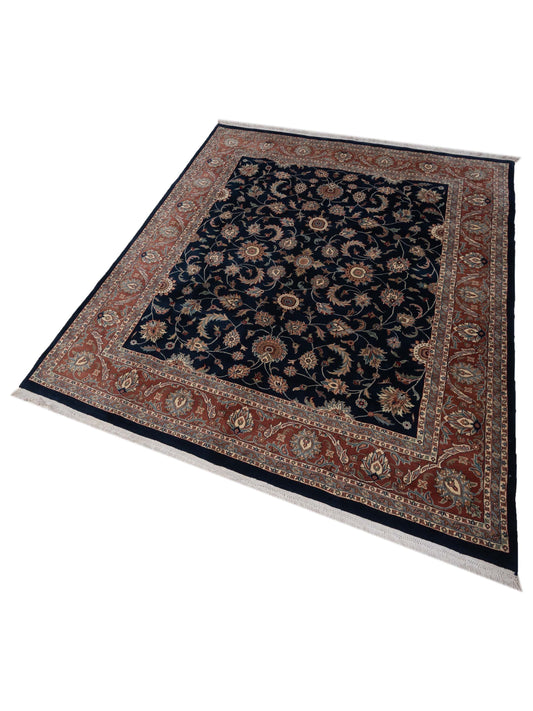 Javhera Navy Copper 8.1x9.9 Hand Knotted Rug