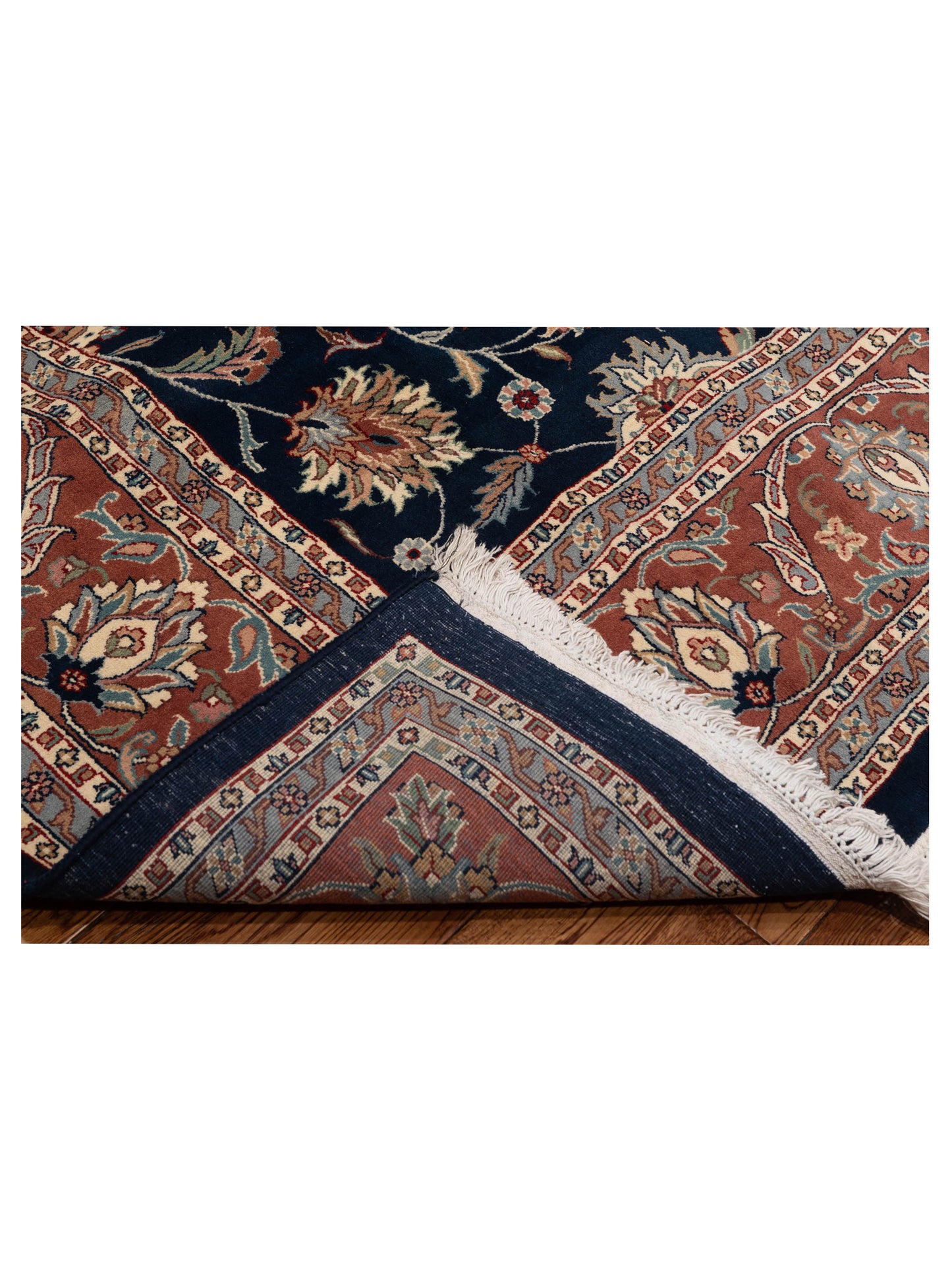 Javhera Navy Copper 8.1x9.9 Hand Knotted Rug