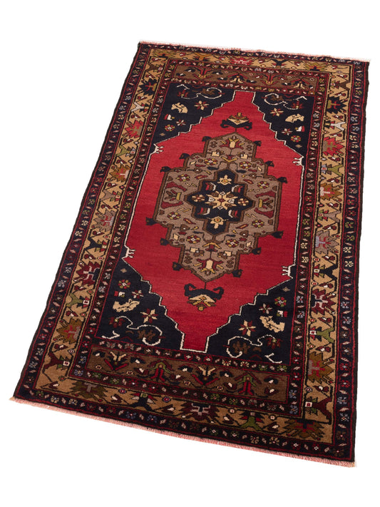 Nomadra Red Brown 3.4x6.4 Hand Knotted Rug