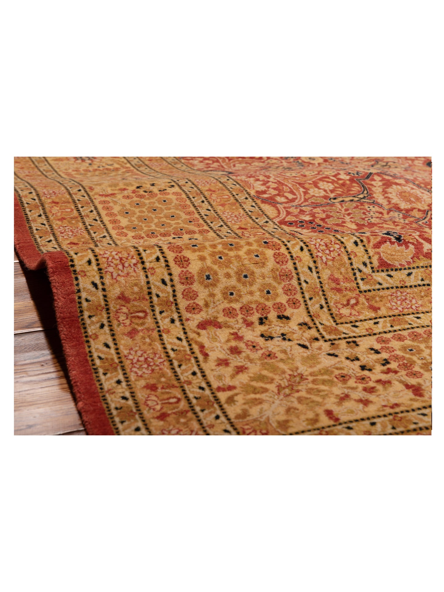 Jallira Rust Gold 8.1x10.1 Hand Knotted Rug