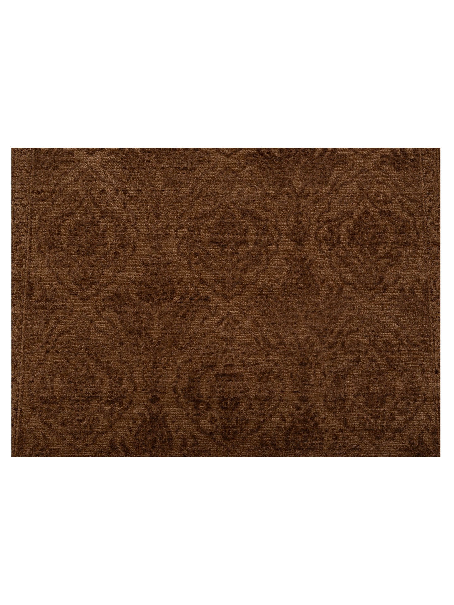 Defnera Ivory Brown 4.2x5.11 Hand Knotted Rug