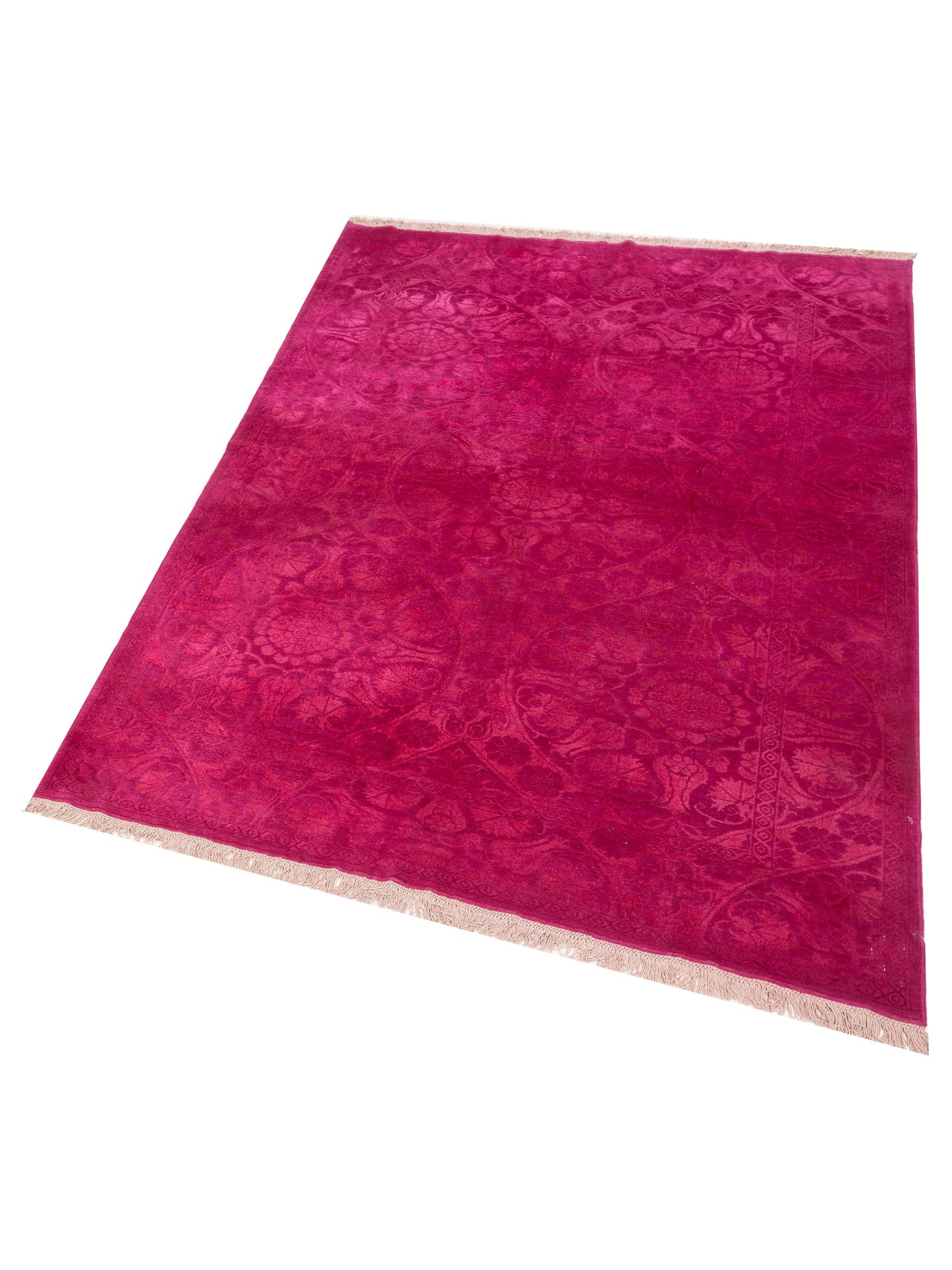 Rechromia Pink Pink 5.7x7.8 Hand Knotted Rug