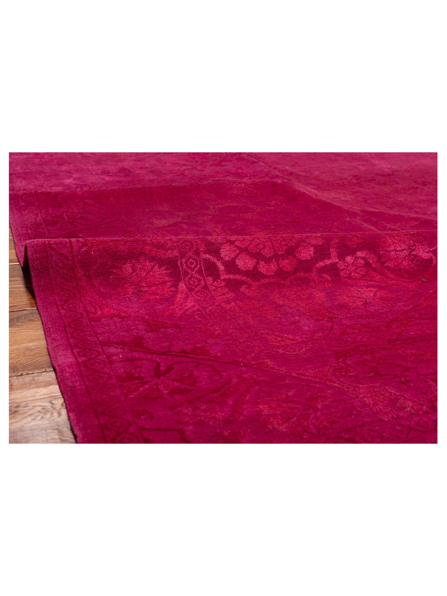 Rechromia Pink Pink 5.7x7.8 Hand Knotted Rug