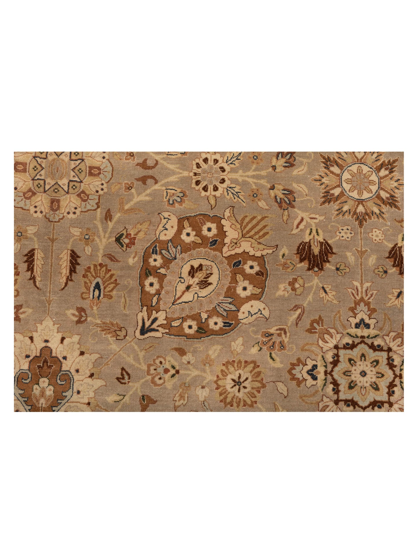Jallira Brown Beige 13.9x20.2 Hand Knotted Rug