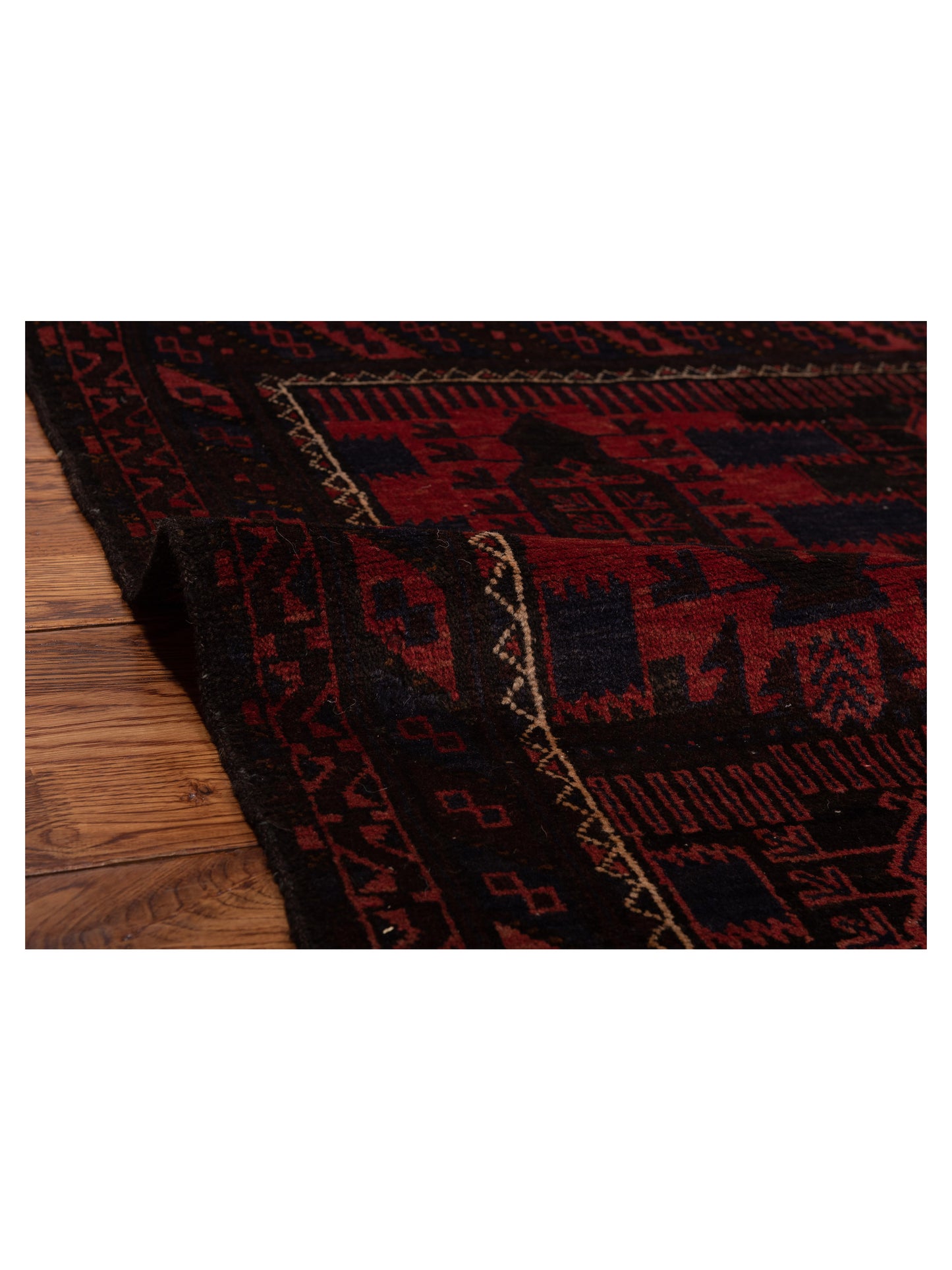 Afghan Beljik Red Brown 3x4.7 Hand Knotted Rug