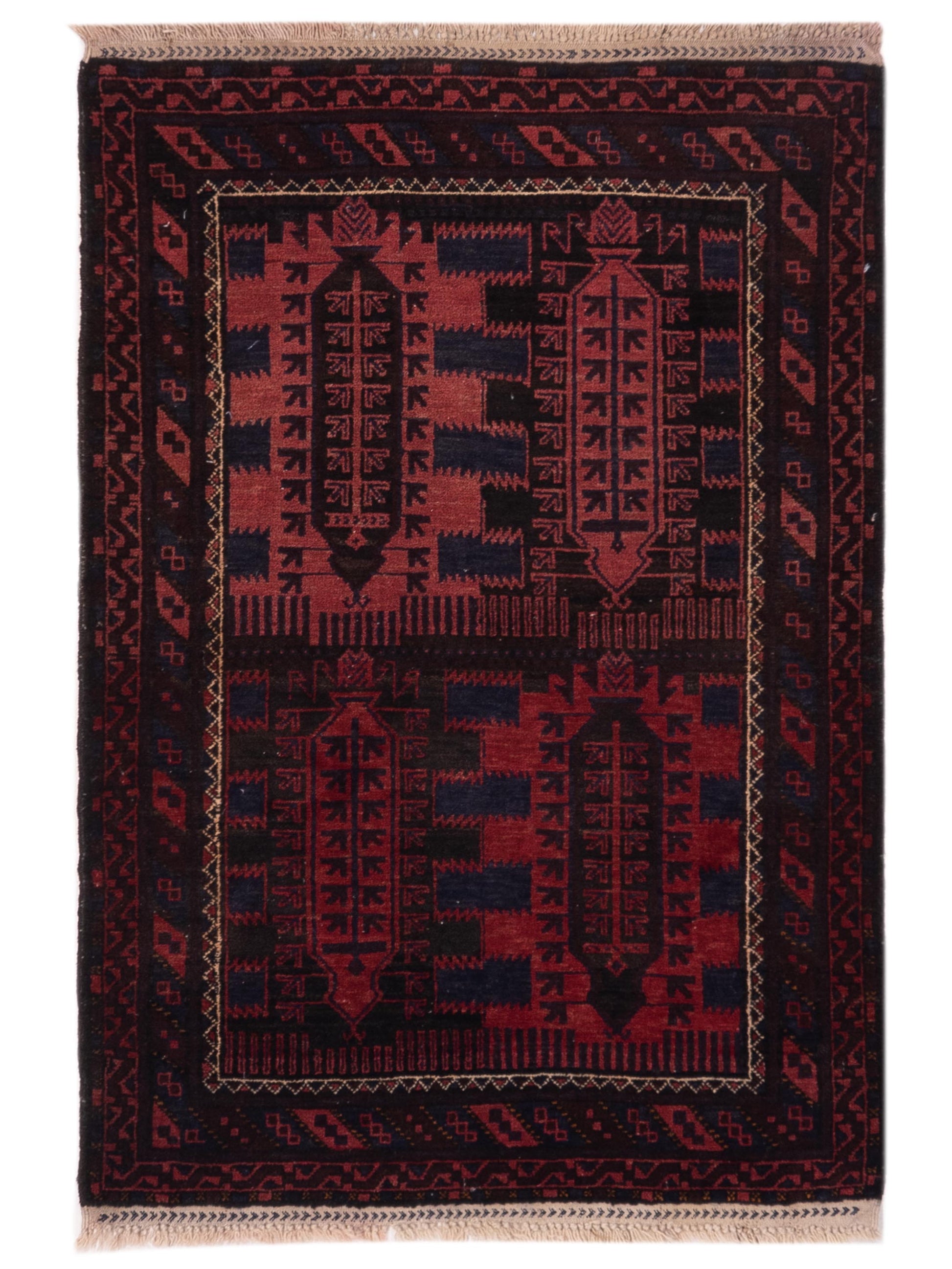 Nomad Afghan Belcik  Red Brown Tribal