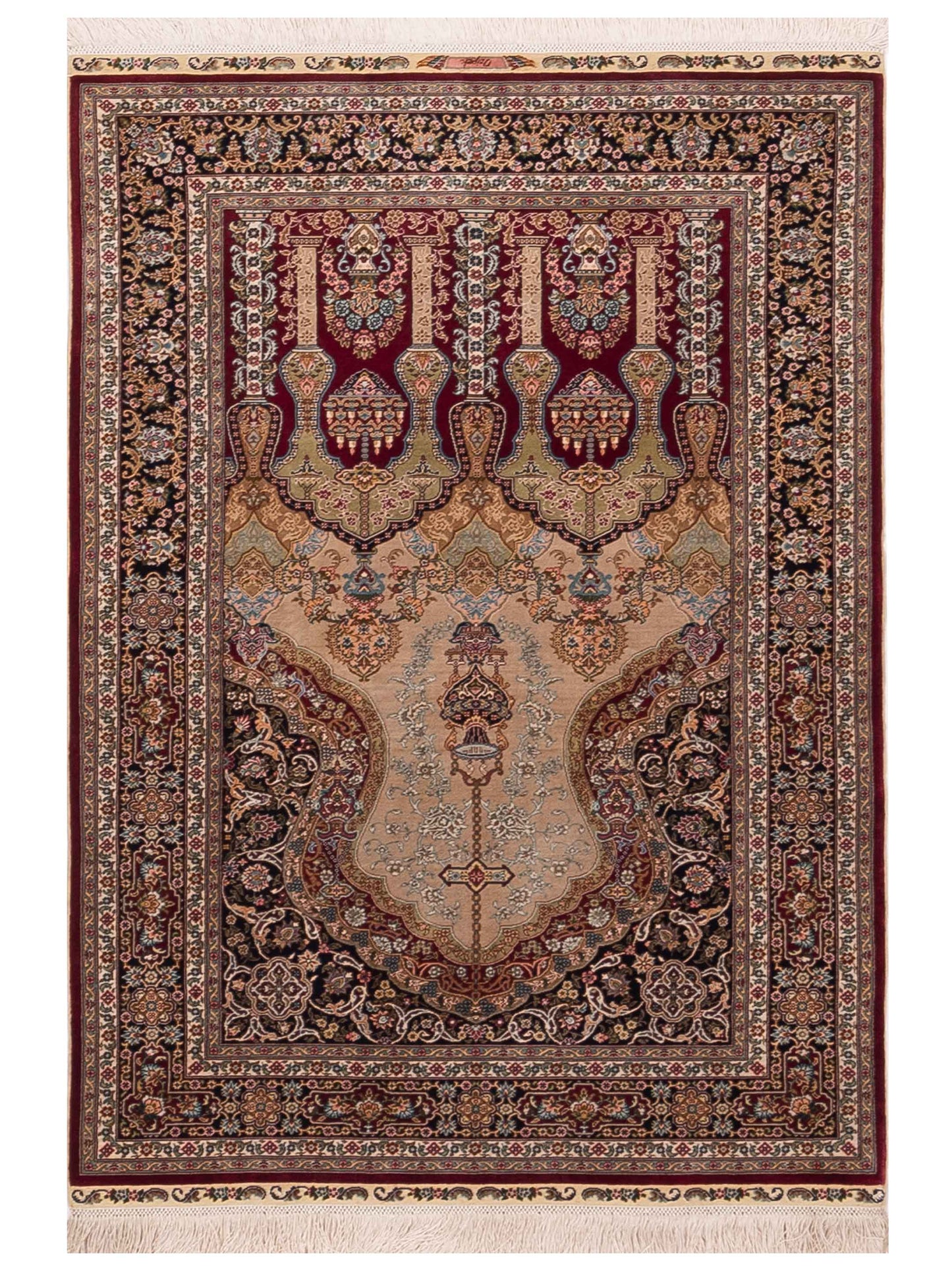 Pasha Pure Silk  Red Black Transitional