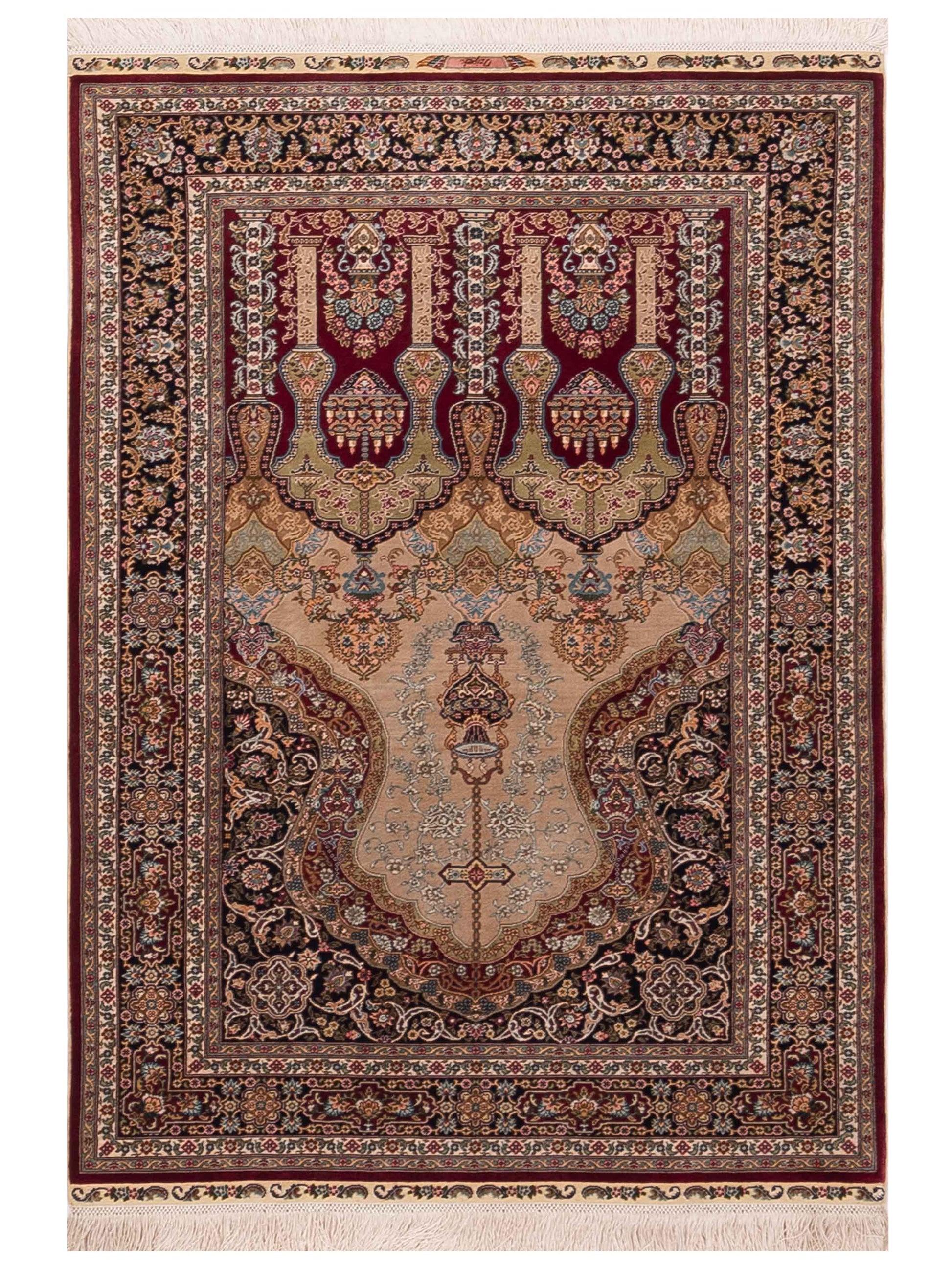 Pasha Pure Silk  Red Black Transitional