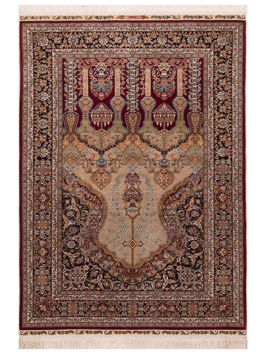 Pasha Pure Silk  Red Black Transitional