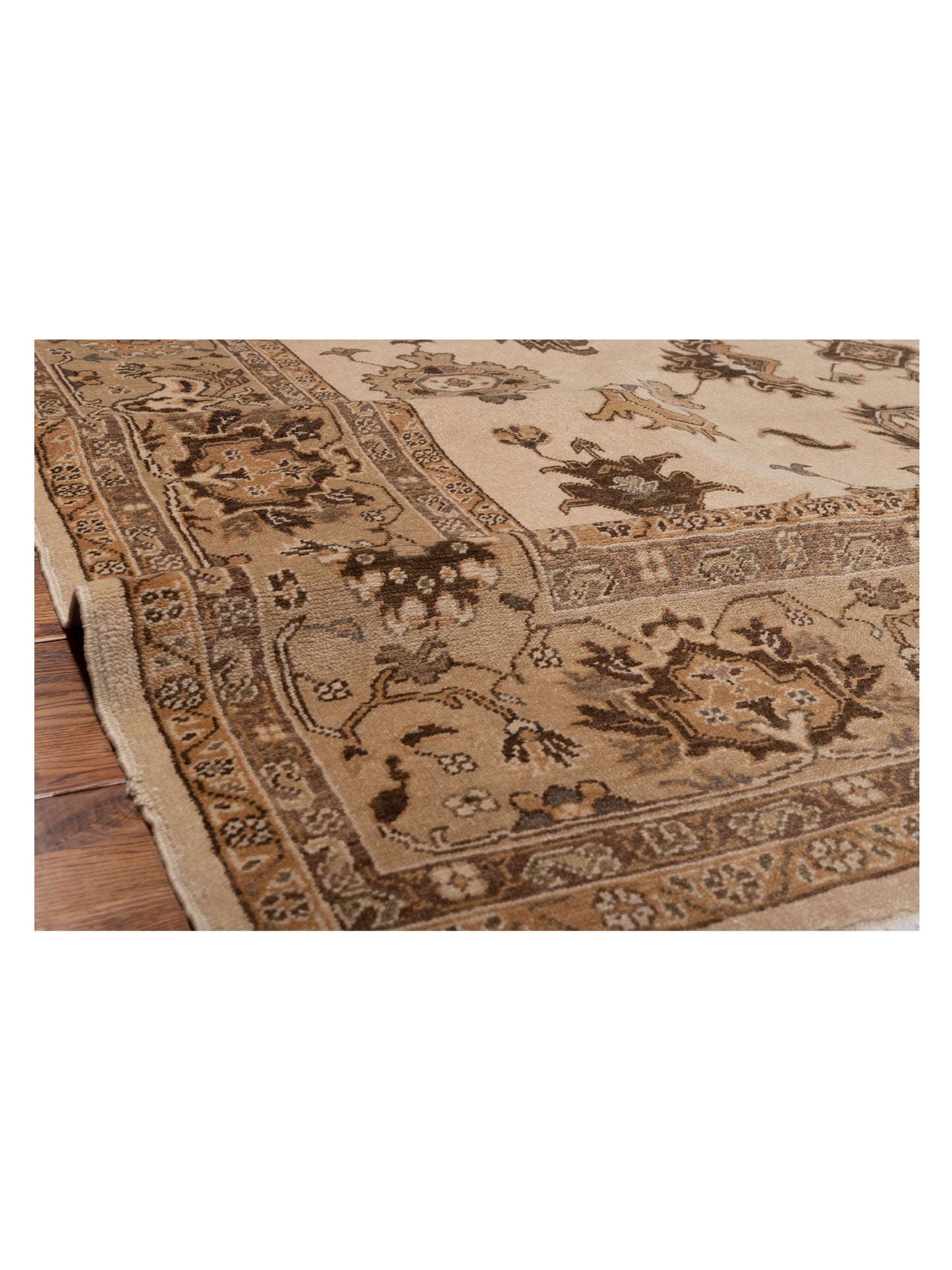 Elvaria Ivory Gold 9.4x12.10 Hand Knotted Rug