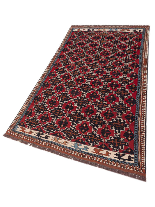 Afghan Soumak Multi Multi 5.10x10.11 Hand Woven Rug