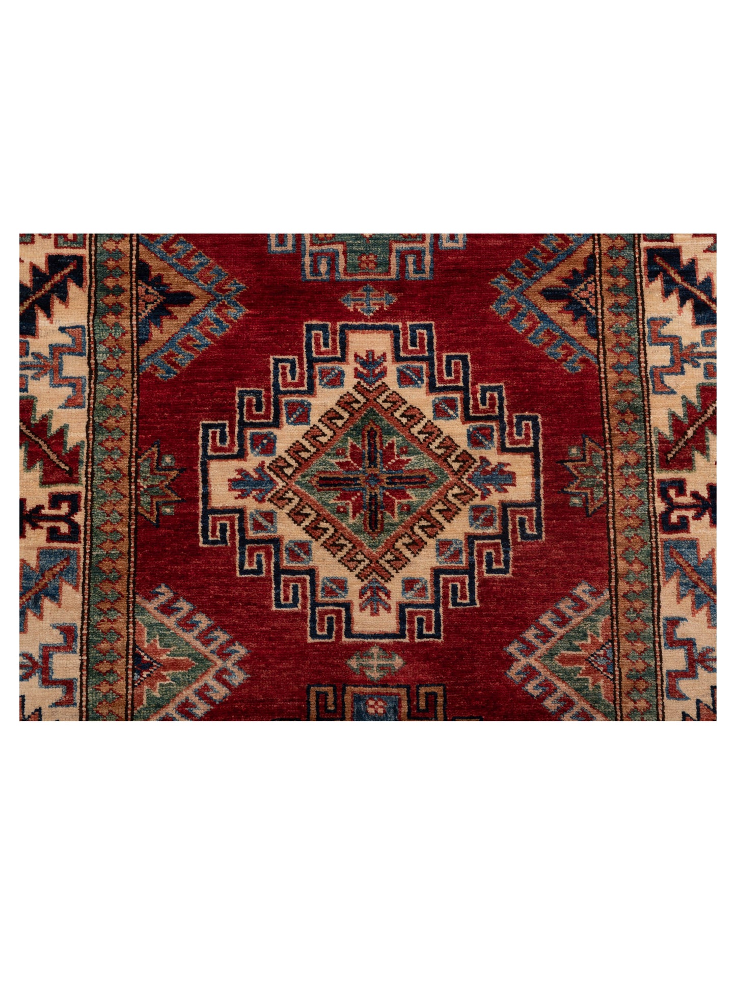 Zamira Red Ivory 3x11.11 Hand Knotted Rug
