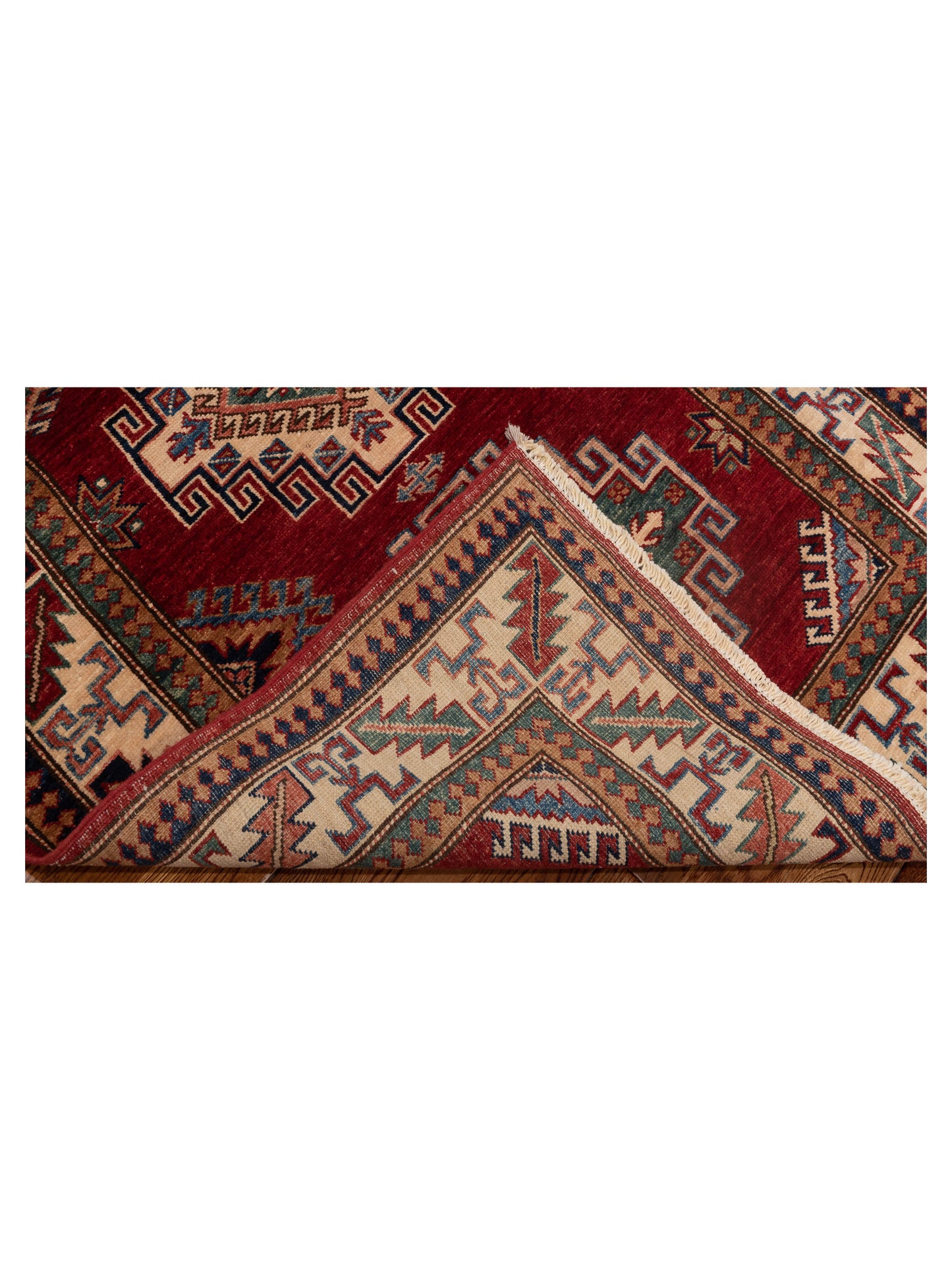 Zamira Red Ivory 3x11.11 Hand Knotted Rug