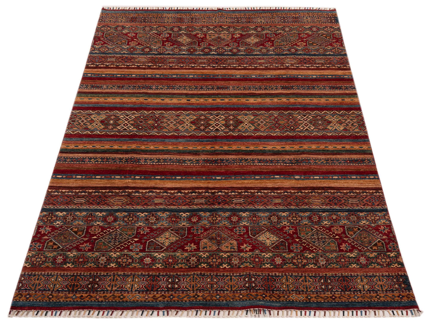 Khoraya Multi Multi 6.7x9.11 Hand Knotted Rug