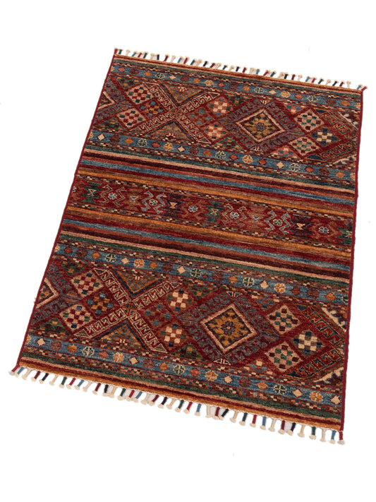 Khoraya Multi Multi 2.10x4 Hand Knotted Rug