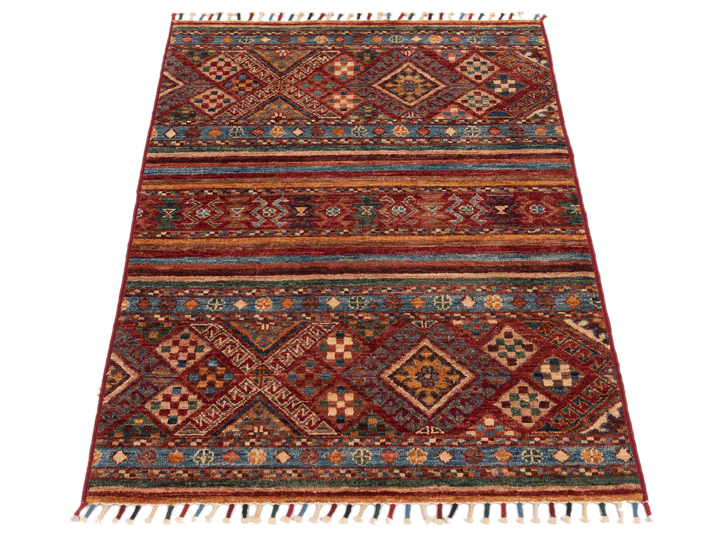 Khoraya Multi Multi 2.10x4 Hand Knotted Rug