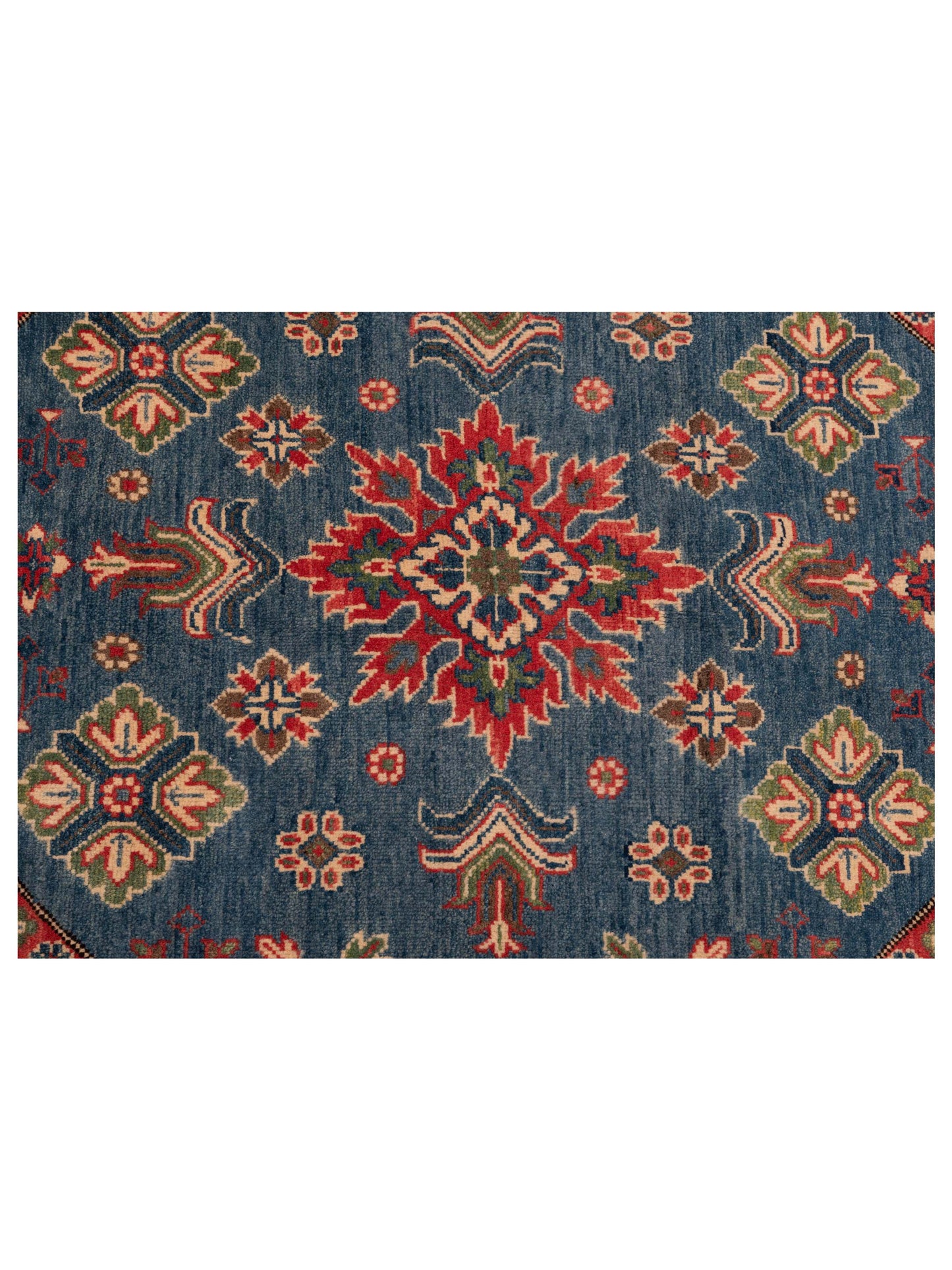 Kazura Blue Ivory 4.7x4.8 Hand Knotted Rug